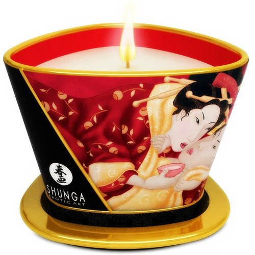 Vela Massagem Shunga Aroma Morango 170ml